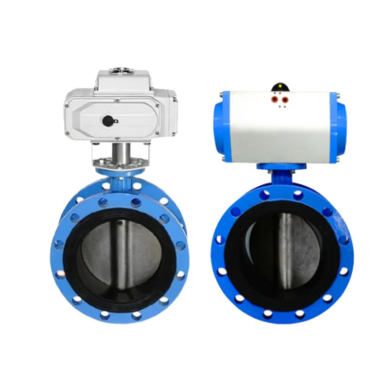Electric/Pneumatic Actuator Flange Butterfly Valve Body Ductile Valve Plate 304 Seat EPDM Flange Valve