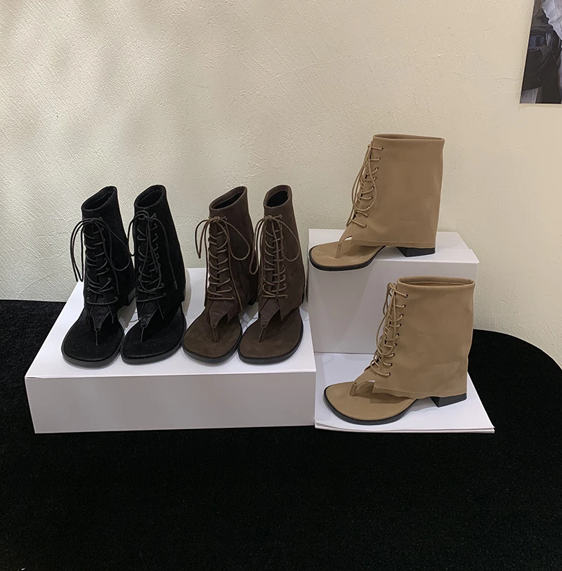 

Ботильоны, обувь в римском стиле, женские ковбойские сапоги в стиле вестерн, модные уличные брючные сапоги с застежкой на носок, внутренняя высота, Spice Girls