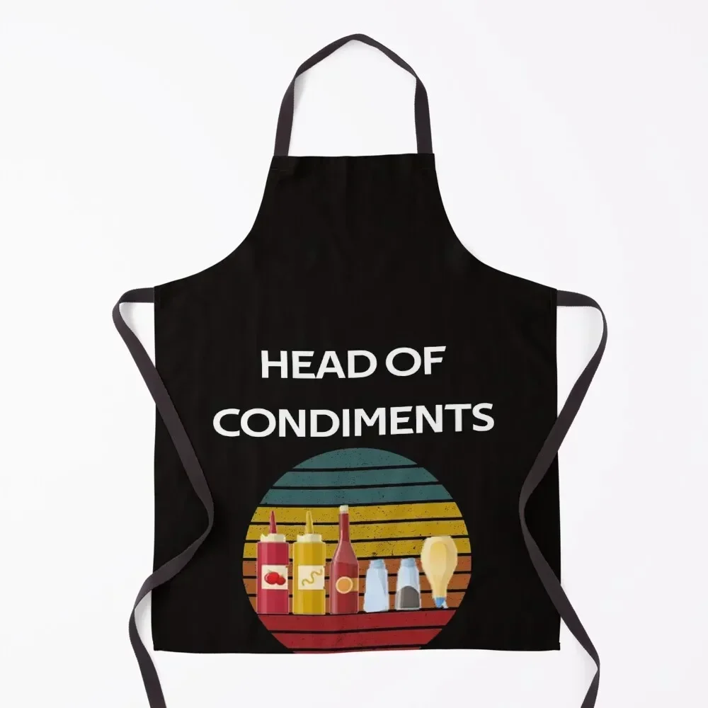 

Head Of Condiments Barbecue Apron Kitchen Tools esthetician For Man Apron