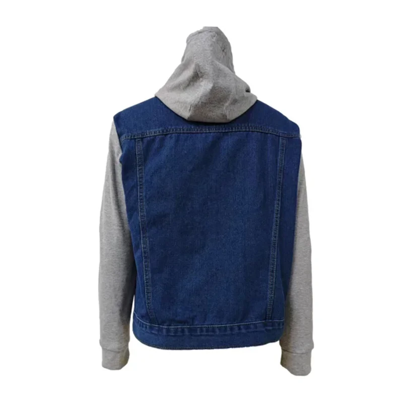 Spring Autumn New Detachable Hooded Denim Jacket Women Single-breasted Cardigan Splice Long Sleeve Female Casual Outerwear Coat