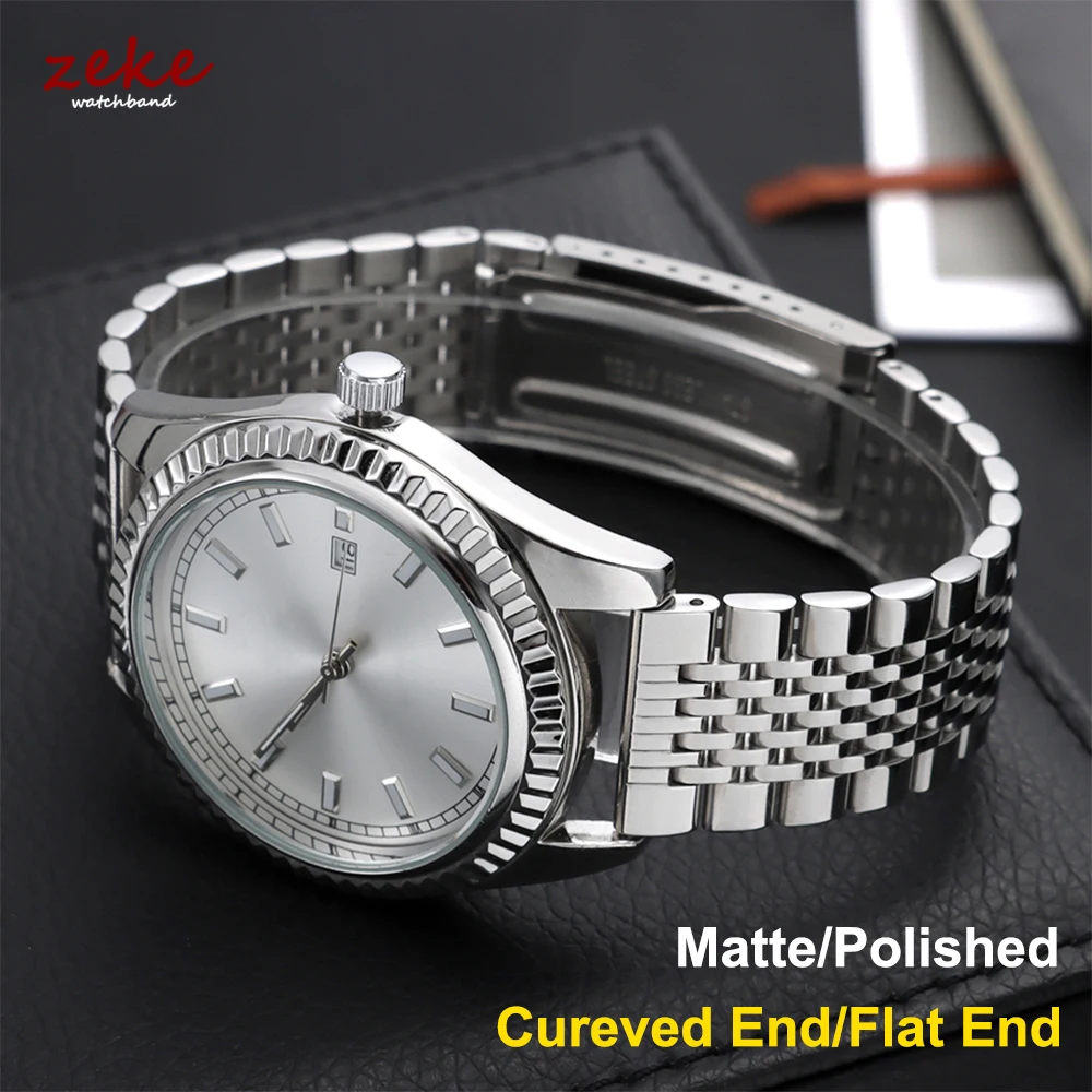 18mm 20mm 22mm Flat End / Arc End Stainless Steel Watch Bracelet for Omega Polished & Matte Solid Metal Replacement Strap Band