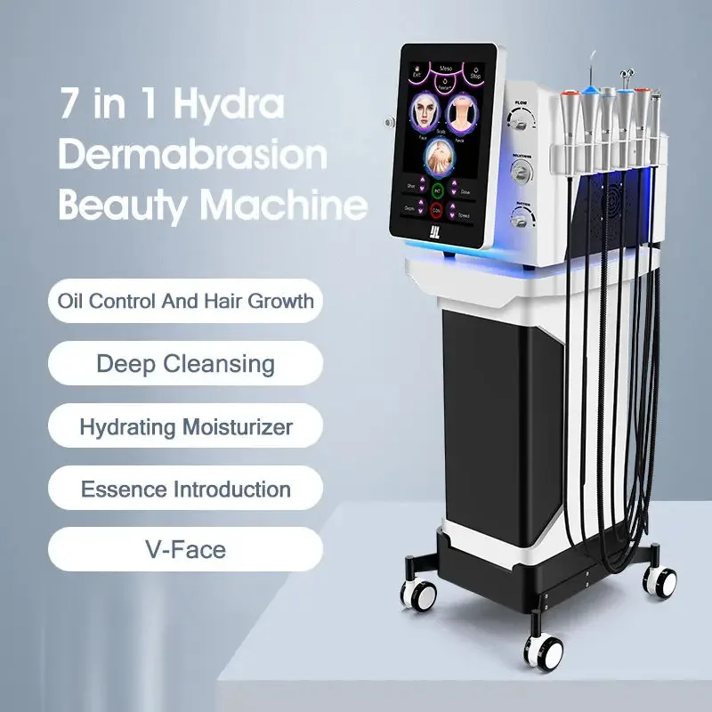 Professional portable deep peeling machine for scalp cleansing, aqua hydro facial, face lifting.