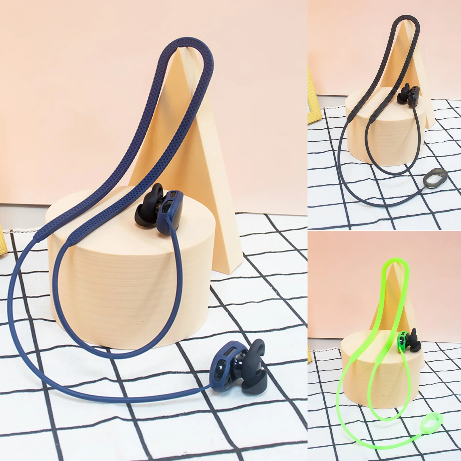 Earphone Anti-Lost Strap For Bose QuietComfort Earbuds Anti-slip Silicone Headphone Waterproof Hanging Neck Rope Holder