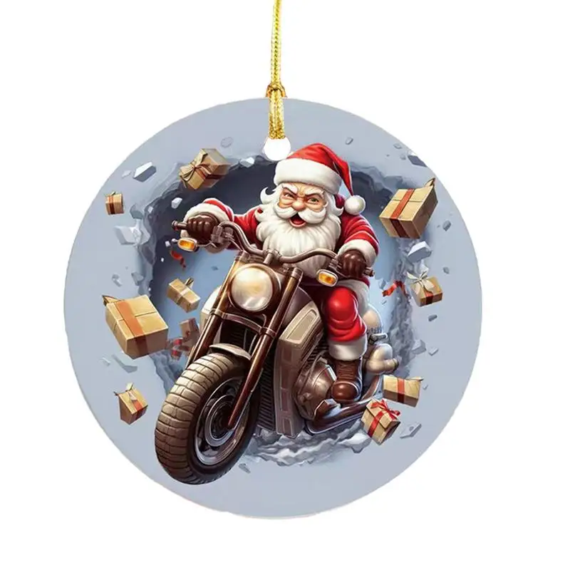 

Snowman Christmas Tree Ornaments Break Through Acrylic Holiday Decoration For Christmas 2D Creative Window Ornaments For Holiday