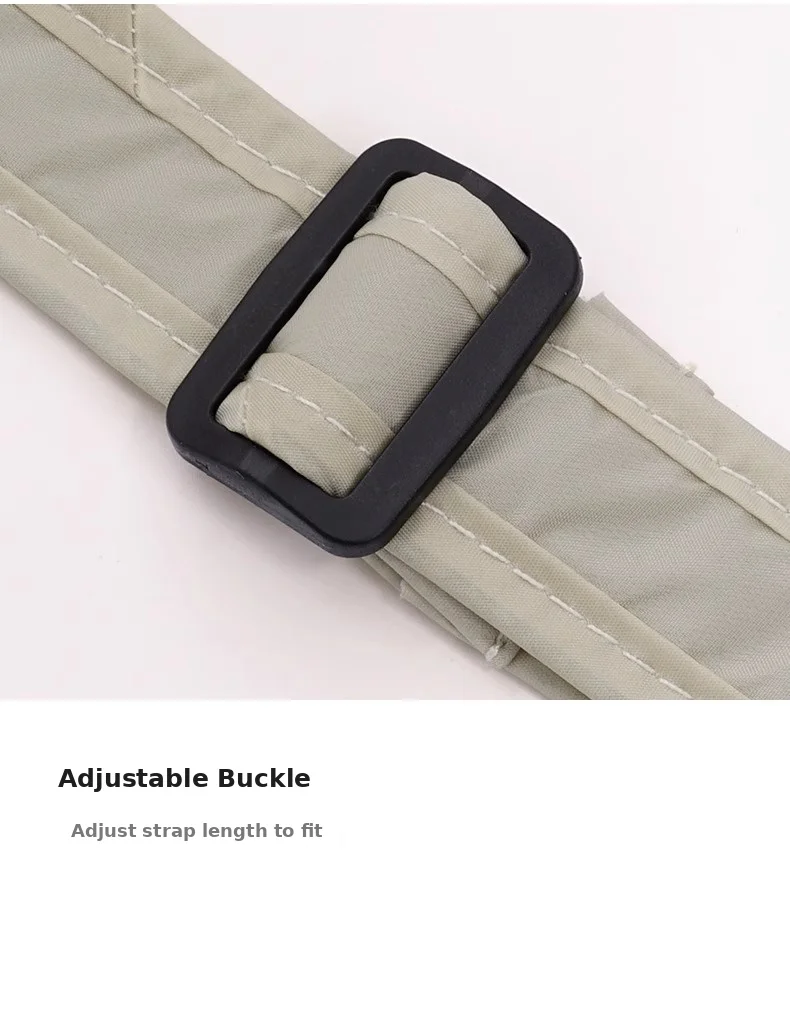 Ultraflache Verdeckte Anti-Diebstahl-Tasche aus Nylon, Reise-Brusttasche, Wasserdichter Pass- und Handyhalter – Detail 10