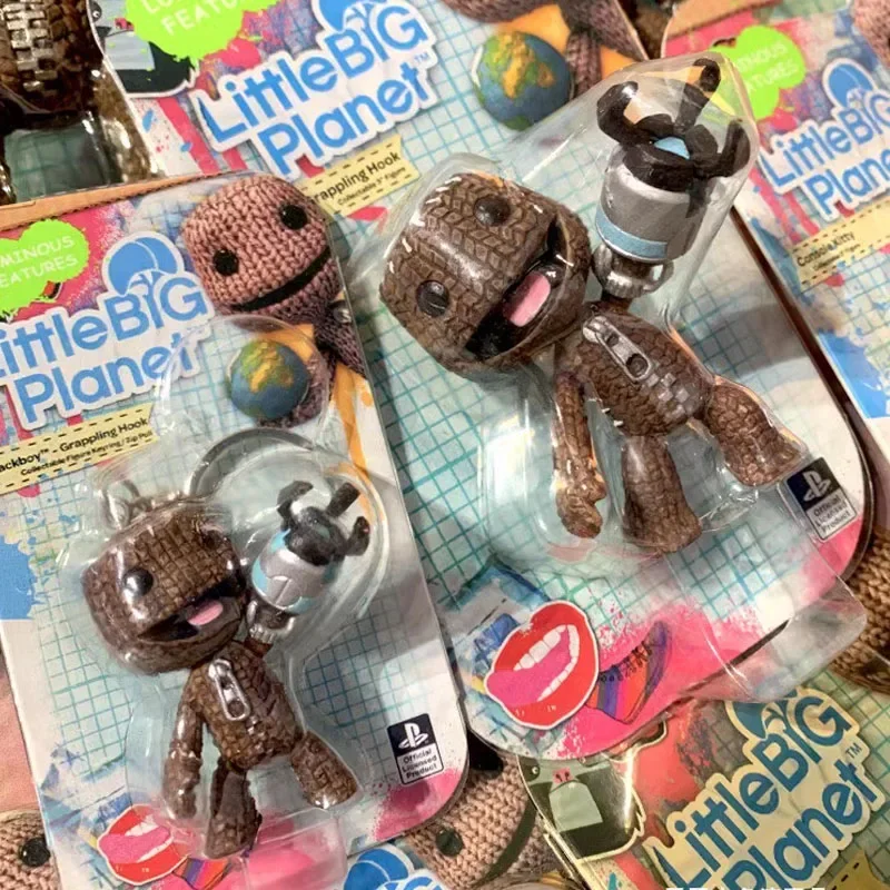 LittleBigPlanet Cute Linen Bag Figures Joint Movable Game Peripherals Action Figures Ornaments Keychains Pendants