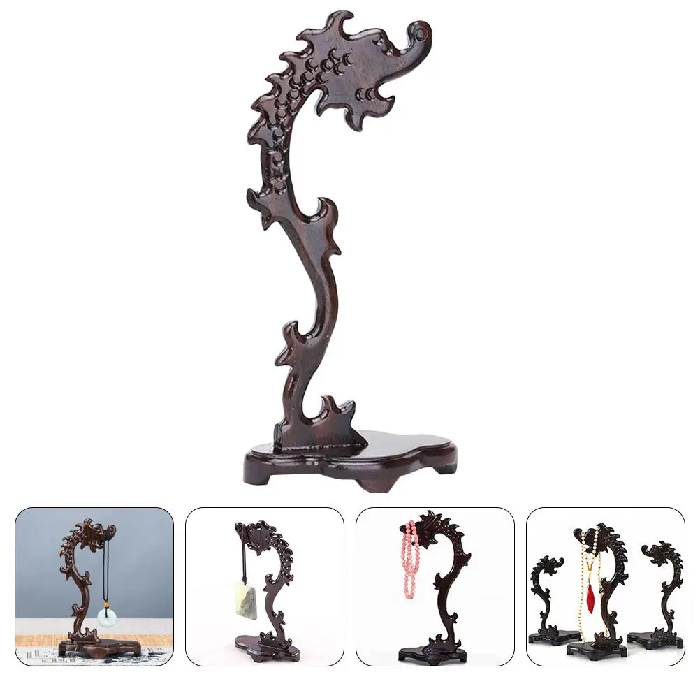 

Wooden Jade Ware Display Stand for Jewelry Storage and Organization Necklace Bracelet Holder Rack Decorative Vanity Table Top