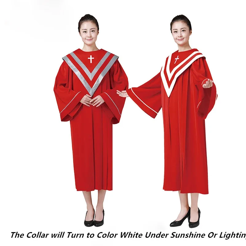 

Christian Church Service Worship Cleric Gown Costume Hymn Robe Vatican Jerusalem American and European Trends Choir Attire JT015