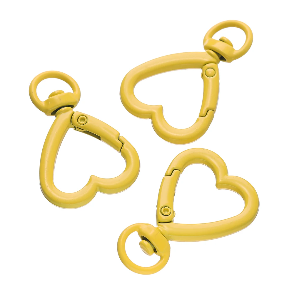 5pcs Metal Heart Lobster Claw Clasps