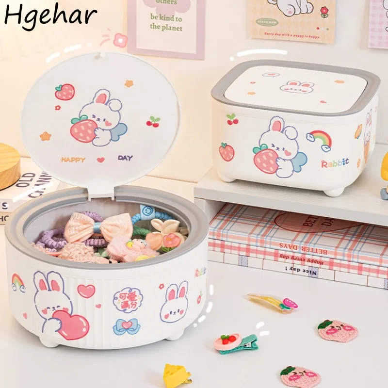 Cute Hair Accessories Storage Box Jewelry Hairpin Korean Fashion Large Capacity Protector Organizer Household Dormitory Portable