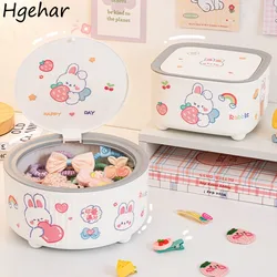 Cute Hair Accessories Storage Box Jewelry Hairpin Korean Fashion Large Capacity Protector Organizer Household Dormitory Portable