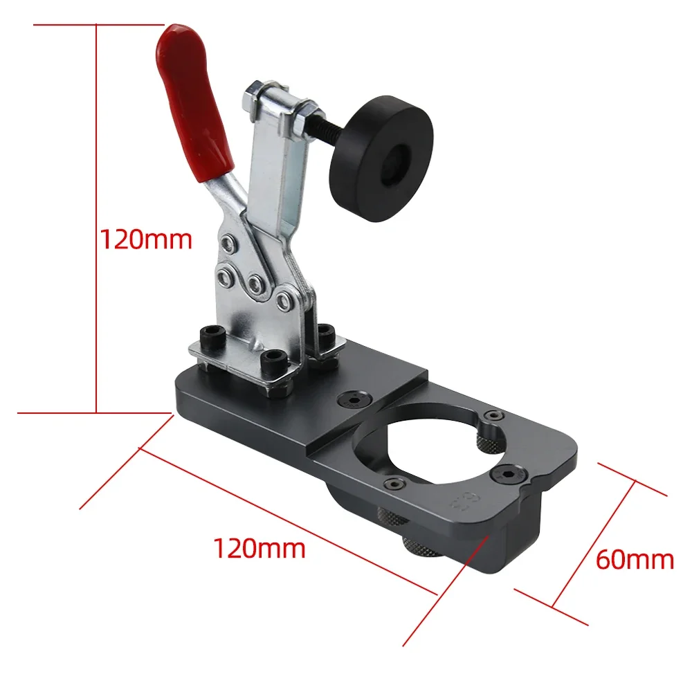 35mm Hinge Boring Jig Woodworking Hole Drilling Guide Locator with Fixture Aluminum Alloy Hole Opener Template Door Cabinets