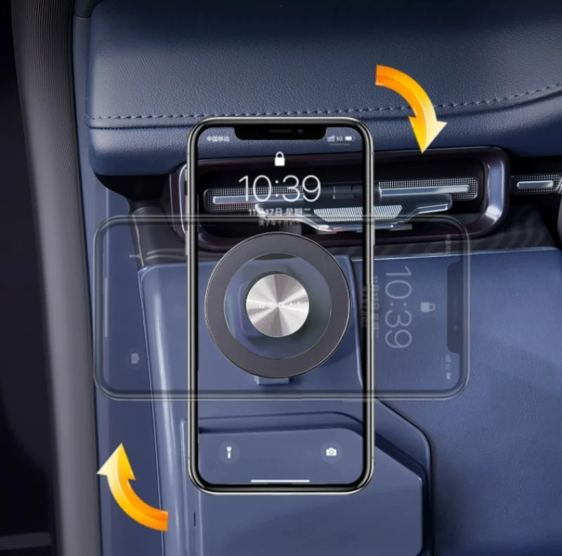 Car driver's seat phone holder Fit for ZEEKR 9X‌ 2026 dashboard 360 degree magnetic rotating fixed bracket Modified accessories