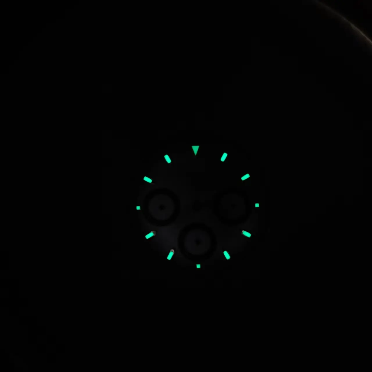 VK63 dial custom logo panda dial 29mm green luminous dial, suitable for VK63 quartz movement watch accessories