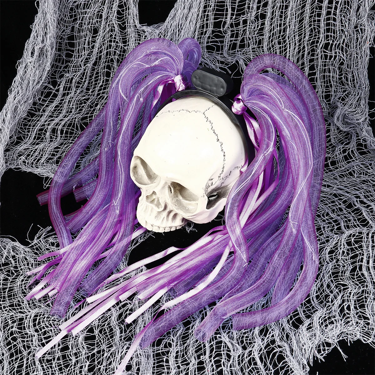 

1Pcs LED Flash Braid Headband Luminous Tube 6 9 Lights Party Concert Night Event Hair Accessory Purple Ribbon Random Color