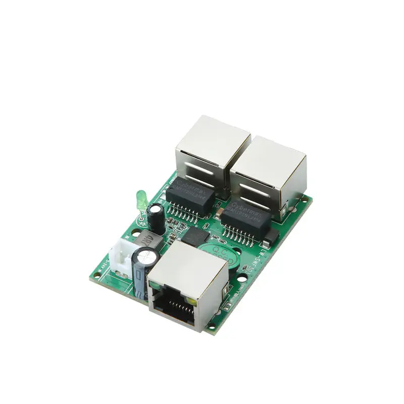 Micro Switch 3/2-port Chassis with Built-in Small Switch Module, Wide Voltage 5V-24V Power Supply 100MB