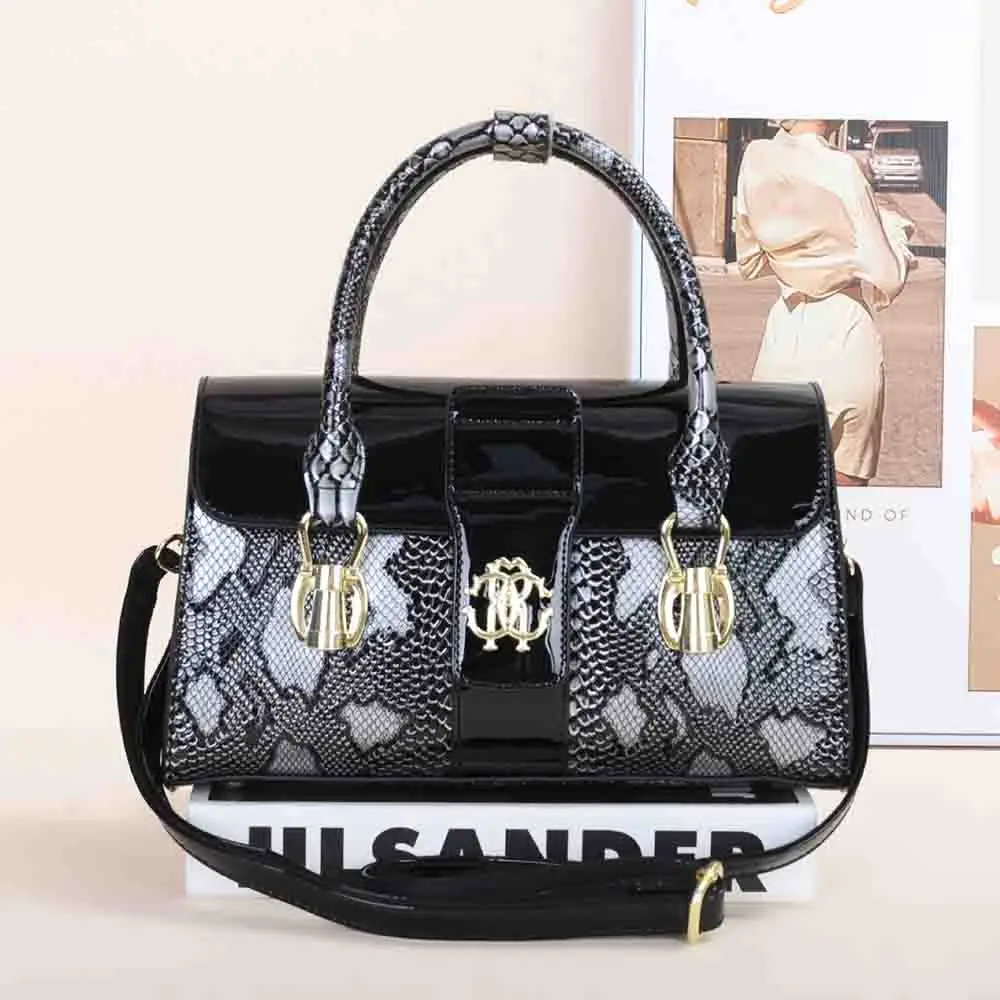 Luxury Women Tote Bag High Quality Patent Leather Purses Chic Ladies Snake Skin Handbag Fashion Crossbody Sac A Main 2023 New