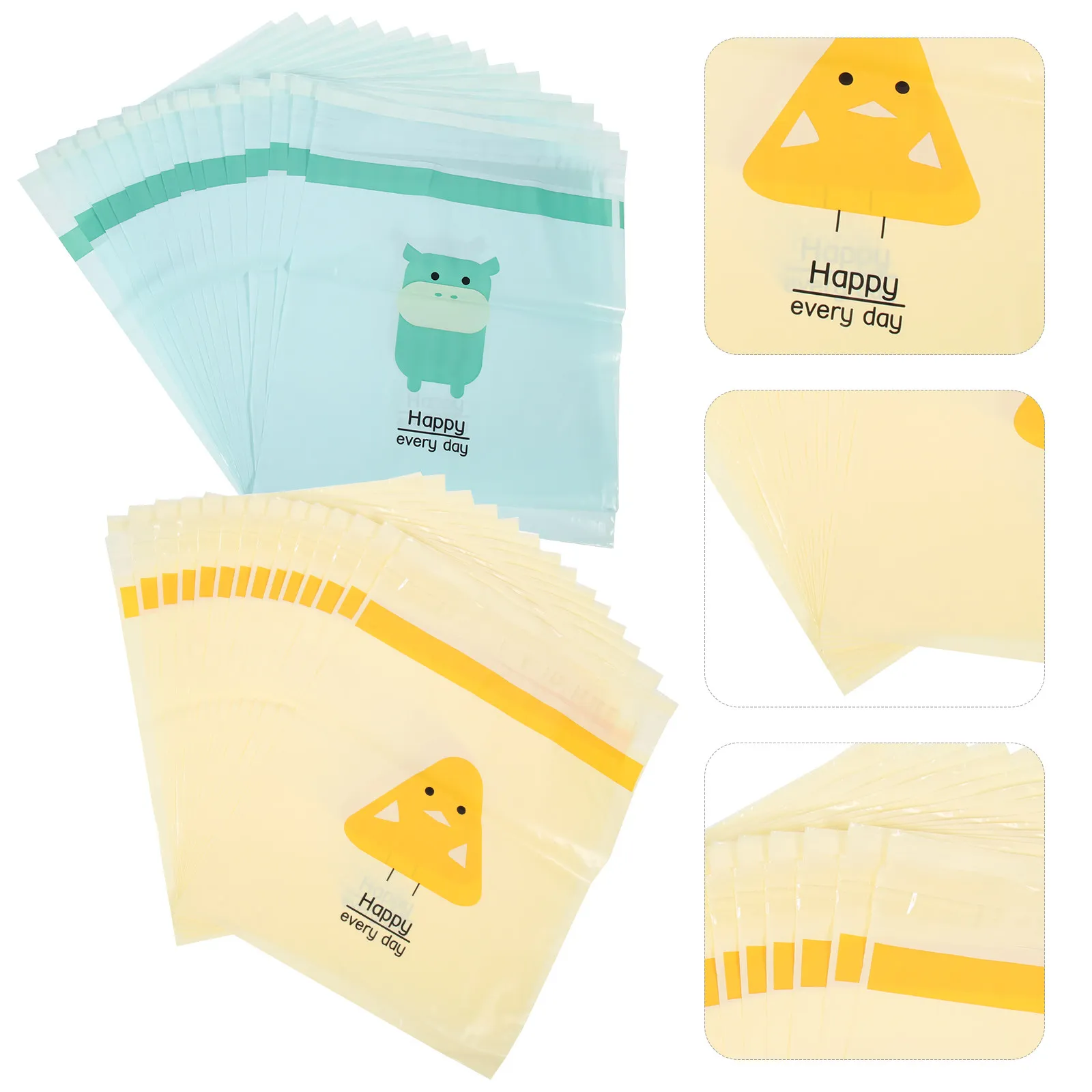30Pcs Waterproof Sticky Garbage Bags Strong Adhesive Removable No Residue Car Trash Bag Vehicle Kitchen Office Stroller Use