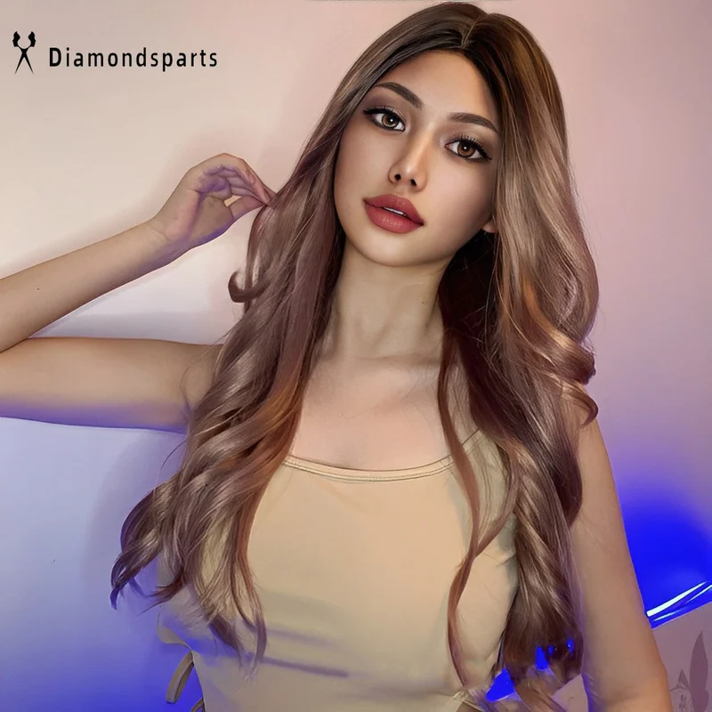 Pelucas sintéticas largas de la onda del cuerpo del gris púrpura del Ombré para la fiesta diaria de las mujeres