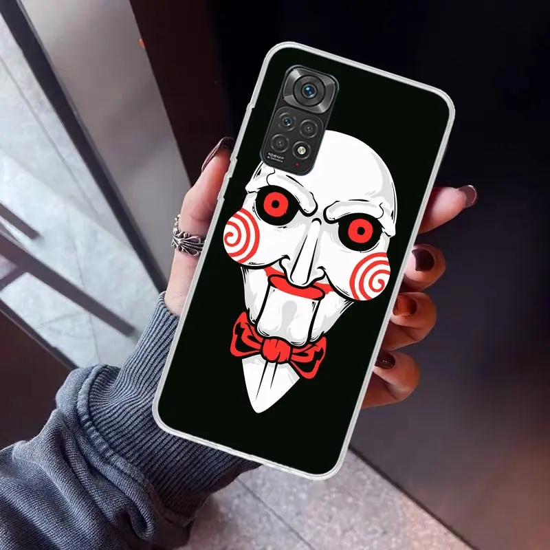 The Jigsaw Killer Horror Phone Case For Xiaomi Redmi Note 14 13 12S 12 11S 11 10S 10 Cover 11E 11T Pro Plus 9 9S 9T 8 8T 7 Print