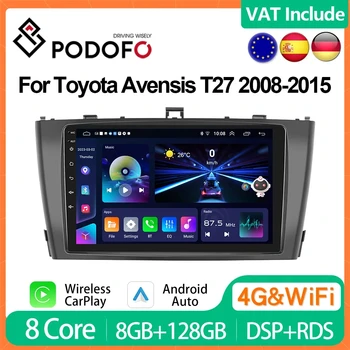 4G CarPlay Android Radio For Toyota Avensis T27 2008-2015 Car Multimedia Player Head Unit GPS Stereo Autoradio Ai Audio