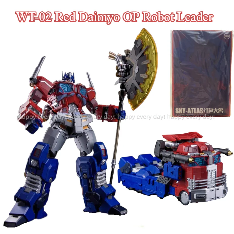 

In Stock WT-02 Red Daimyo OP Robot Leader Alloy Movable, Deformed Toys Action Figures Robot Collection Gifts