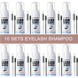 50ML Lanthome Pro Eyelash Extension Shampoo Eyelid Lash Foaming Cleanser Glue Remover Deep Cleaning For Makeup Women