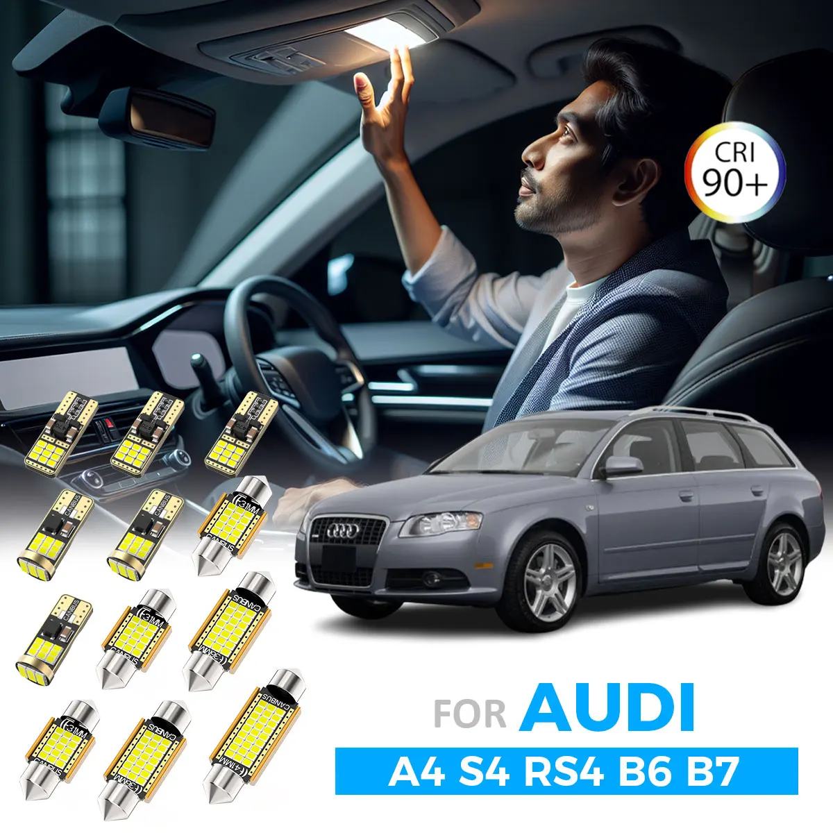

AENVTOL 14 шт. автомобильный светодиодный комплект внутреннего освещения для AUDI A4 S4 RS4 B6 B7 седан Wagon 2002-2004 2005 2006 2007 2008 автомобильные аксессуары