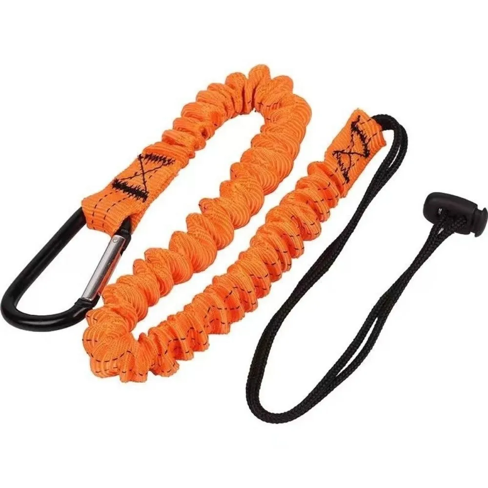 With Carabiner Hook Safety Bungee Tether Lanyard 50~80cm 3 Colors Climbing Working Anti-Falling Rope Safety Rope