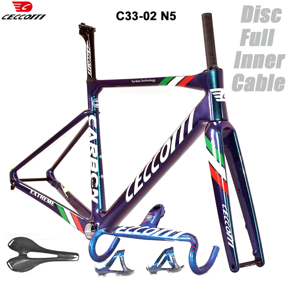 

CECCOTTI RF33 Chameleon Color Road Bike Frame Full Carbon bike Frameset Fully Hidden Cable Bicycle Frame road