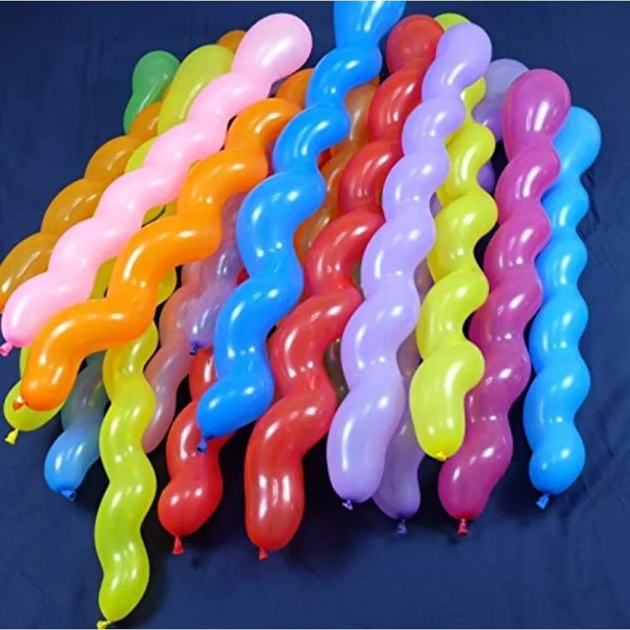 Latex Spiral Balloon 40 InchesMixed Color 100 pcs for 's Birthday Decoration