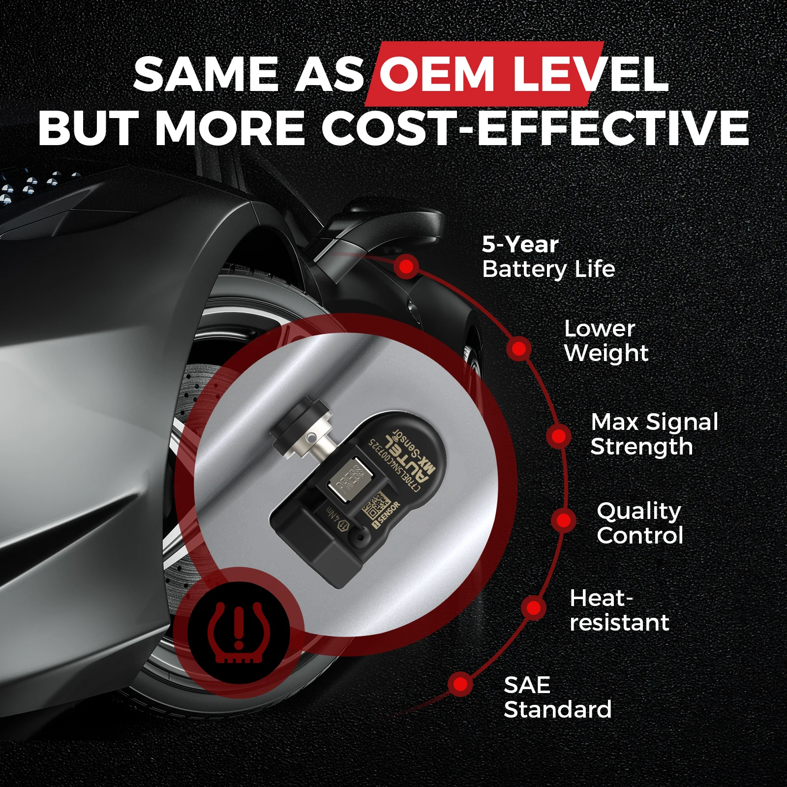 Autel MX Sensor 4PCS 8PCS Set 433 315MHZ TPMS Sensor Narzędzia do naprawy opon MaxiTPMS Pad Monitor ciśnienia w oponach Programowalny czujnik MX