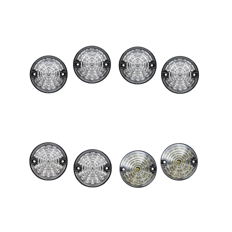 8PCS SMOKED LED UPGRADE LAMPS KIT 73 MM LED STYLE LIGHT COMPATIBLE WITH LAND ROVER DEFENDER 90 110 PART