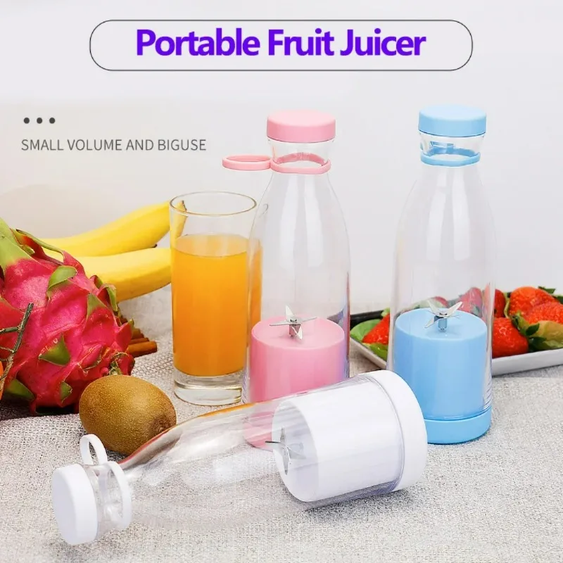 

Portable Wireless Electric Blender Juicer Cups Fresh Fruit Juice Extractor Smoothie Orange Squeezer Rechargeable Battery Powered