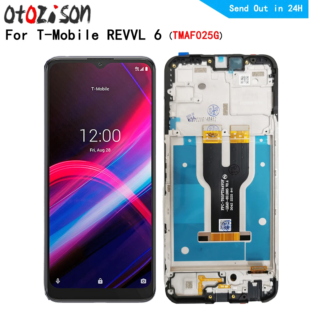 LCD Display For T-Mobile REVVL 4 4+ V Plus V+ 6 Pro 5G Screen With Frame Touch Sensor Digitizer Assembly 5062W 5062Z Replacement