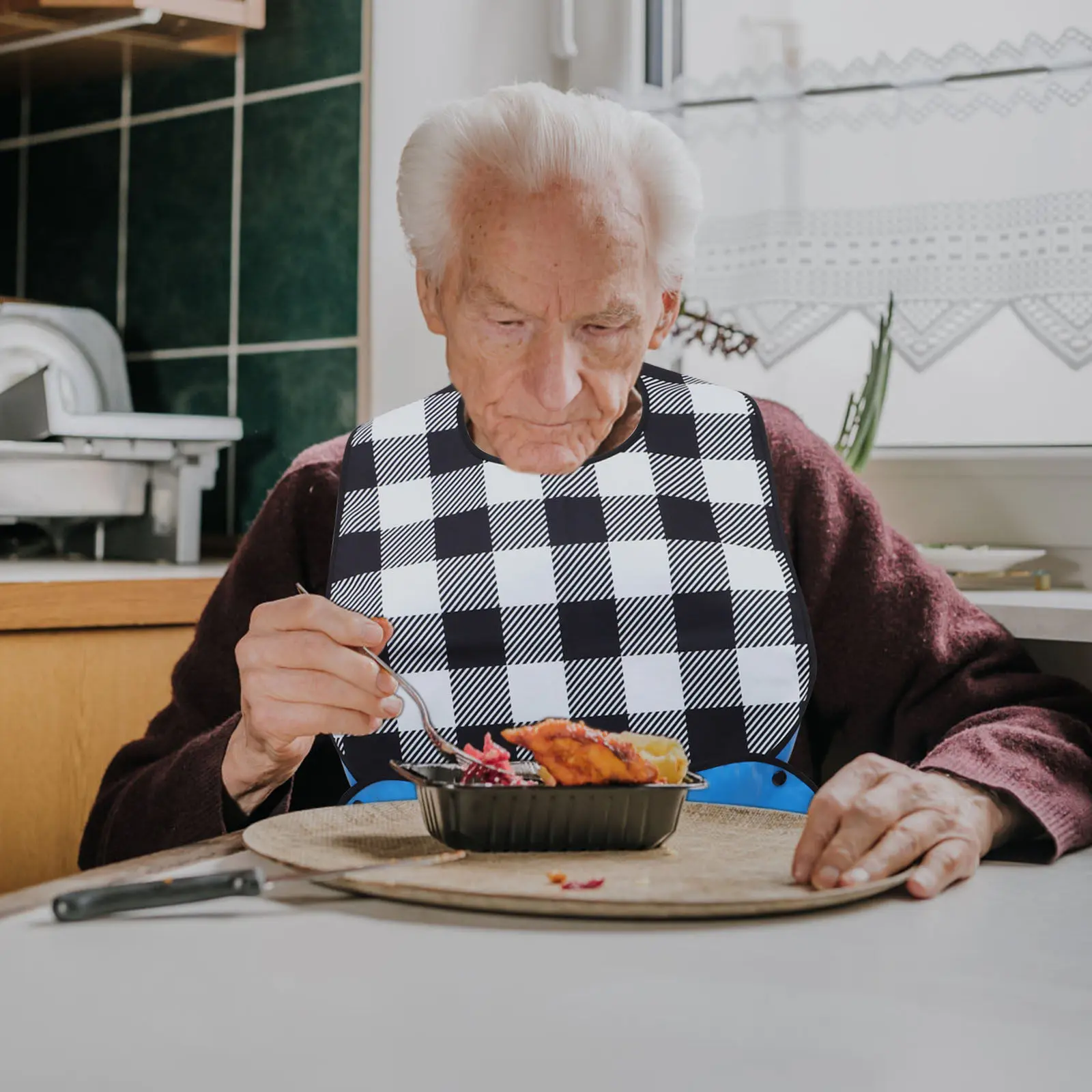 

Многоразовый водонепроницаемый нагрудник для взрослых, защищающий одежду при еде и питье, для пожилых людей, студентов, лежачих больных
