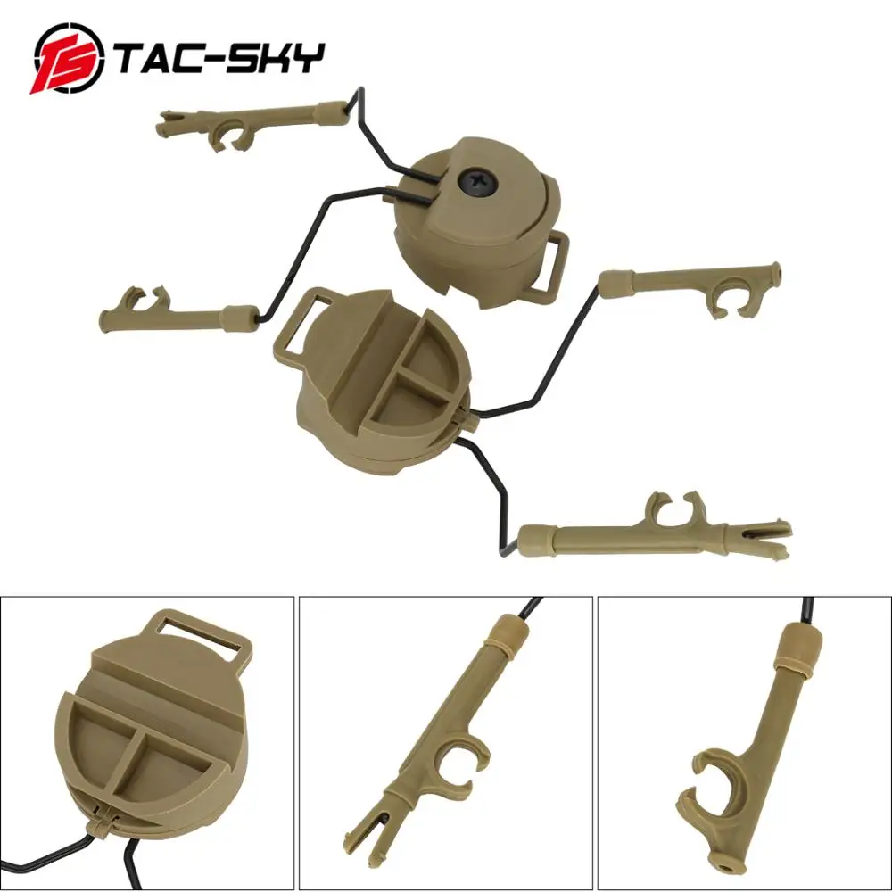 TAC-SKY Fast Ops Core Helmet ARC Rail Adapter Headphone Stand For Military Tactics COMTA I II III IV XPI Headphone Stand DE