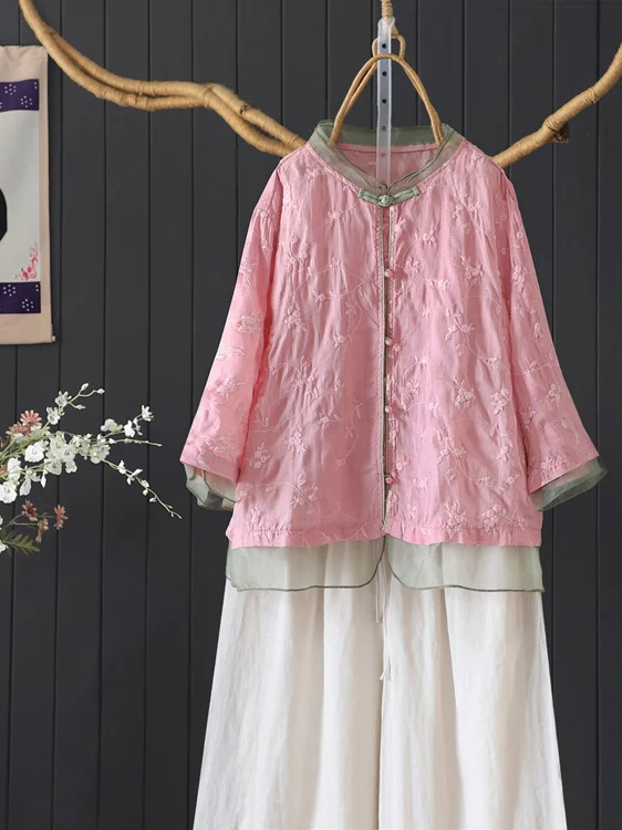 

Новый китайский свободный воротник с вышивкой irt, женская мода, лето 2023, съемный воротник-стойка, обычная длина