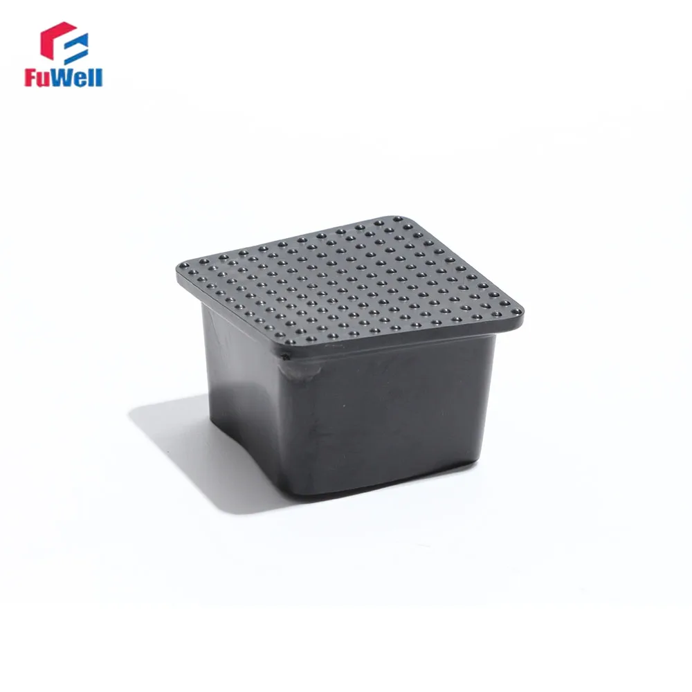 Fuwell مربع البلاستيك القدم يغطي الجدول وكرسي منصات القدم بولي كلوريد الفينيل لينة الخارجي يغطي الأسود المضادة للانزلاق القدم يغطي قبعات الأنابيب البلاستيكية #3