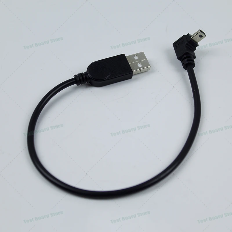 1Pce Mini USB do USB-A kabla zasilającego pod kątem 90 stopni w kształcie litery T mini kabel do ładowania USB dla kamera na deskę rozdzielczą