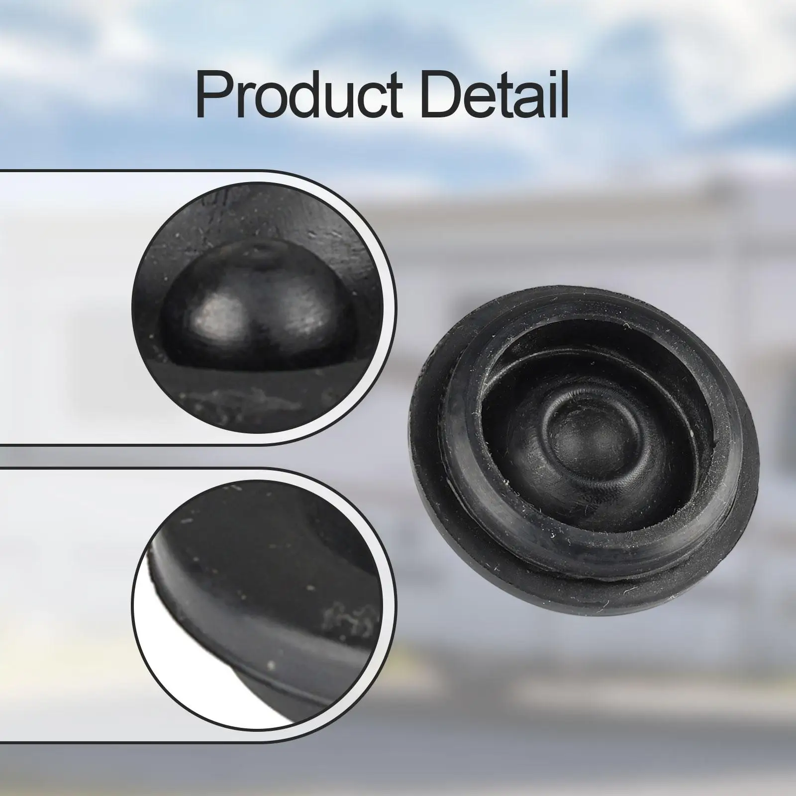 Rubber Grease Plug Anti Dust Trailer Hub Cap Compact Wheel Cover for Trailer Protection Rubber Parts
