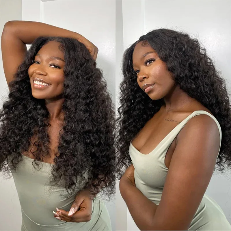 Queenlike-Pacotes de cabelo encaracolado com fechamento, Weave Remy brasileiro, Kinky Curly Bundles, 100% cabelo humano, 24 ", 26"