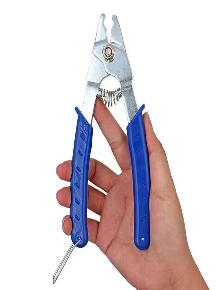 Hog Ring Plier Tool and 600pcs M Clips Staples Chicken Rabbit Dog Pet Mesh Cage Wire Fencing Wire Fencing Caged Clamp Poultry