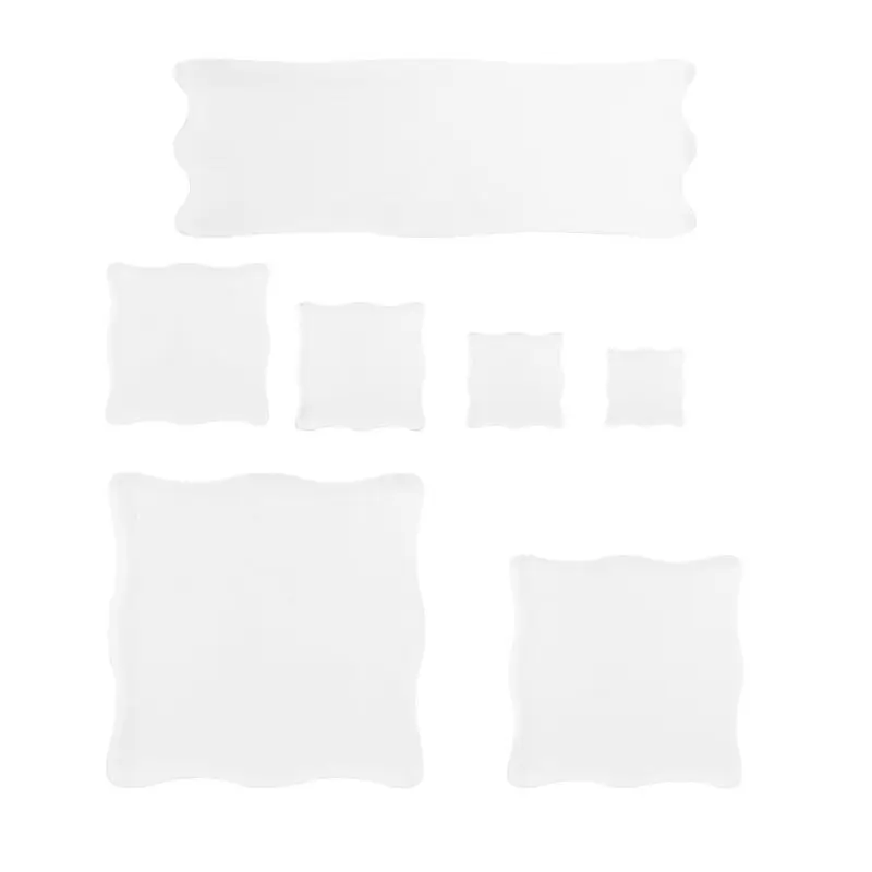 EYFL-7 Pieces Clear Stamp Blocks, Acrylic Stamping Blocks Tools Set With Grid For Scrapbooking Crafts, Cards, Schedule Book