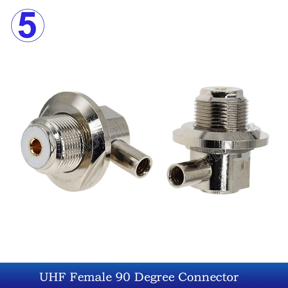 2Pcs/Lot UHF PL259 Male/UHF SO239 Female 50-3 UHF RF Coax Connector Crimp for RG58 RG142 RG223 RG400 LMR195 LMR200 Cable