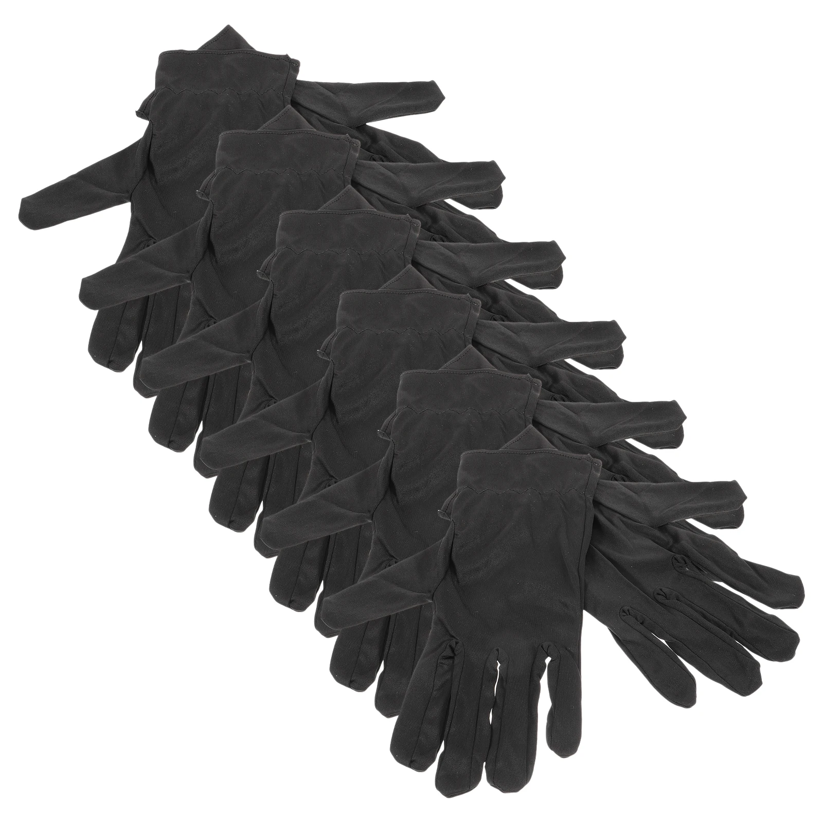 

6 Pairs Cotton Gloves For Jewelry Handling Coin Inspection Stretchy Breathable Work Art Gardening Gloves Soft Protective