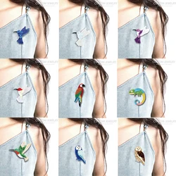 Women Jewelry Handmade Colorful Hummingbird Bird Brooch Fox Lizard Acrylic Laser Cut