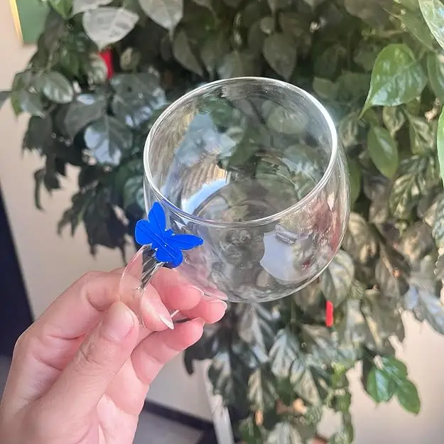 مجموعة سحر الوقايات والوقايات المصنوعة من زجاج النبيذ السيليكون، علامات المشروبات لتزيين حفلات تذوق النبيذ، وحفلات الزفاف، ومتعة الصيف #5