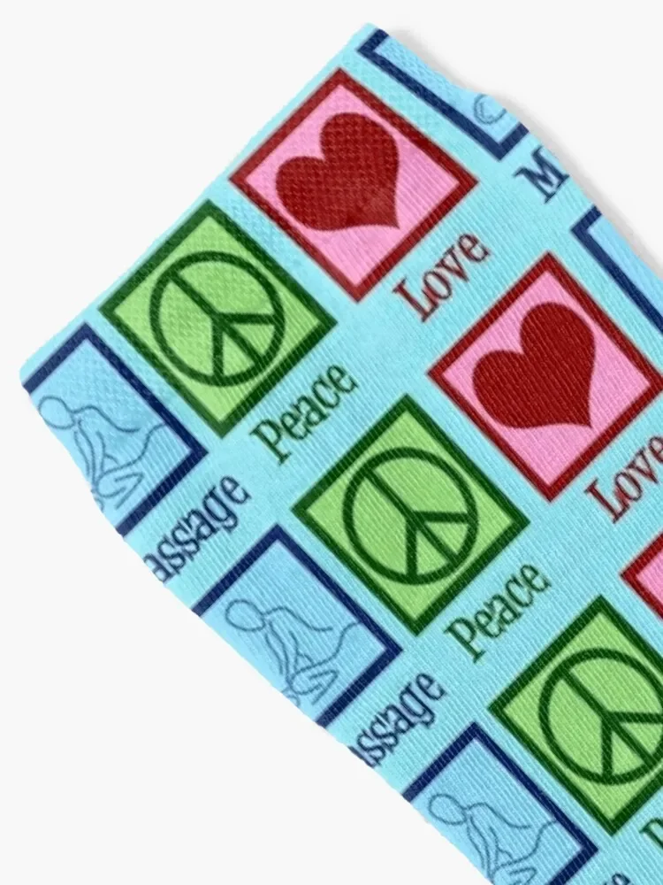 Peace Love Massage Therapy Socks Climbing Sports loose cycling Socks For Men Women's