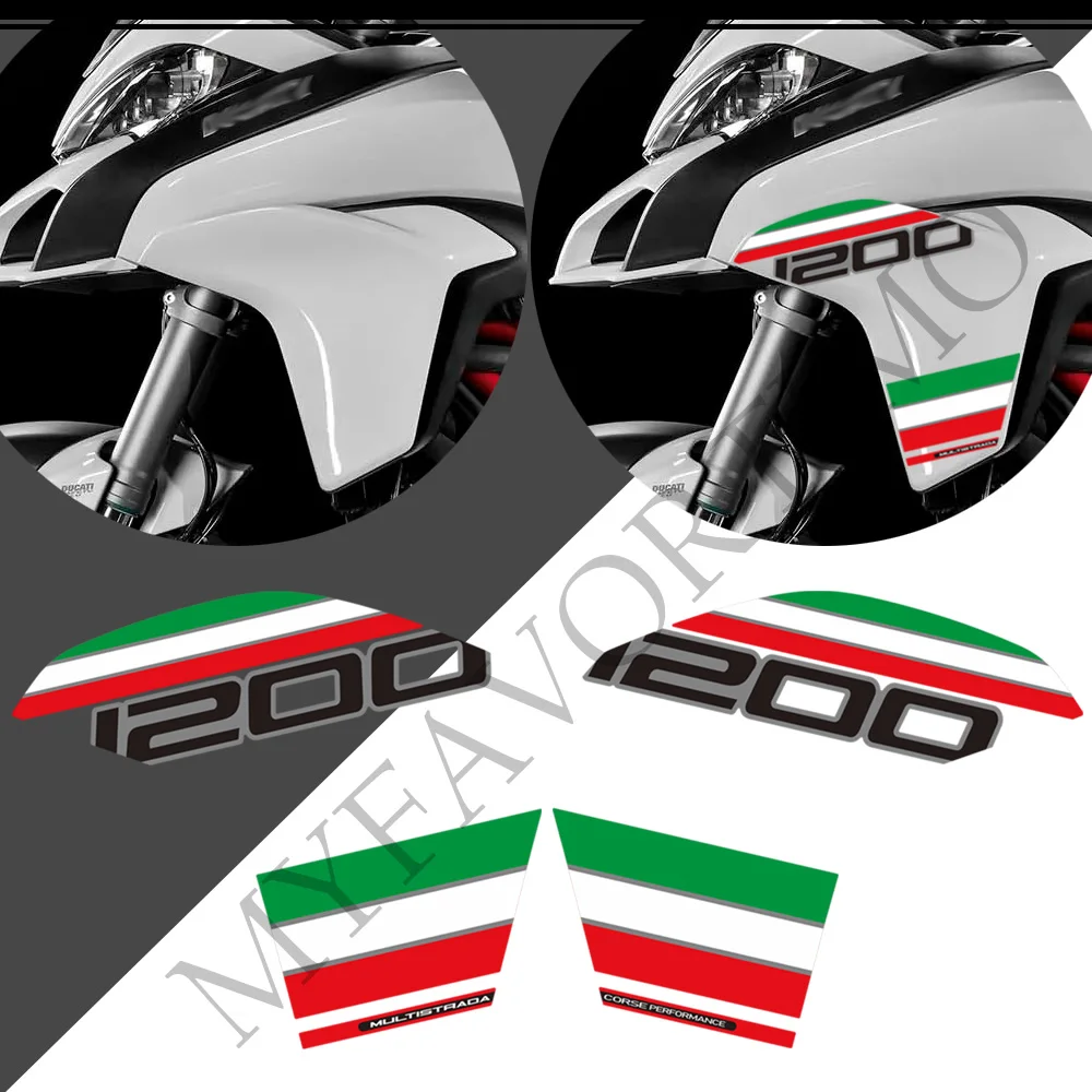 Adesivi per serbatoio per Ducati MULTISTRADA 1200 S Grips Gas Kit olio combustibile Protezione per ginocchio Carenatura Parafango 1200S Spot Merci Decalcomanie